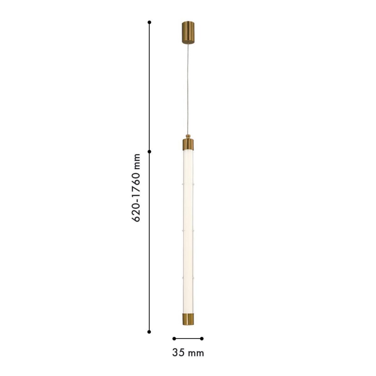 4558-2P, подвес, D35xH760/1760, LEDx7W, 860LM, 4000K, included — изображение 3