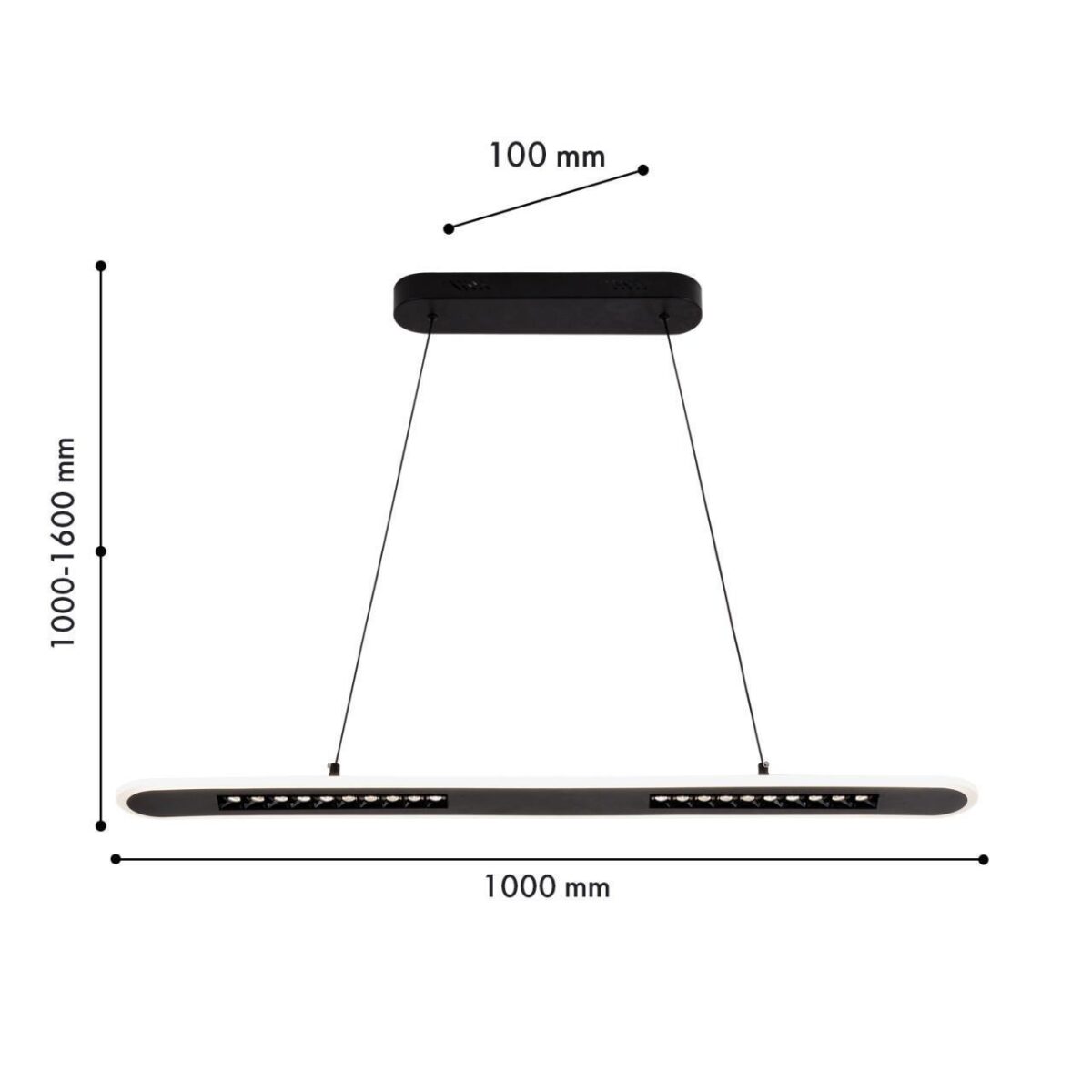 4473-2P, подвесная люстра, L1000xW100xH1000/1600, LEDx82W, 4460LM, 3000-6500K, included, remote control — изображение 2