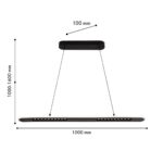 4473-2P, подвесная люстра, L1000xW100xH1000/1600, LEDx82W, 4460LM, 3000-6500K, included, remote control — изображение 2