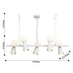 4094-5P, подвесная люстра, L900xW330xH230/1730, 5xG9LEDx3W + 5xGU10x35W, excluded — изображение 3