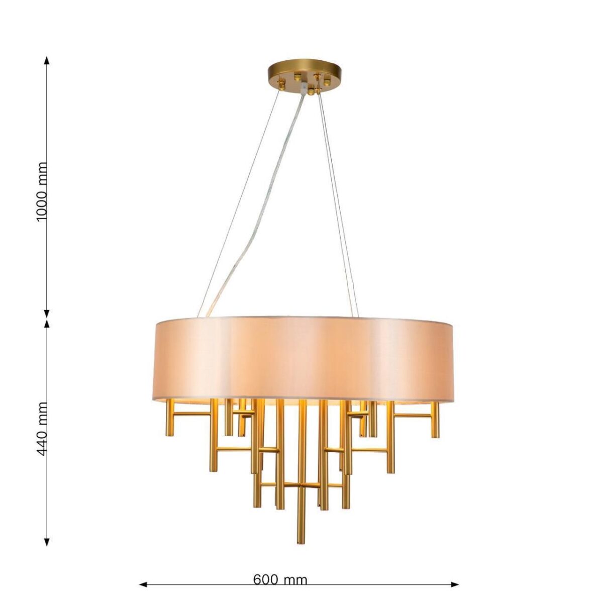 2993-6P, подвесная люстра, D600xH465/1440, 6xE14x40W, excluded — изображение 3