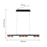 4266-7P, подвесная люстра, L1000xW70xH110/1610, LEDx32W, 1375LM, 4000K, included — изображение 2