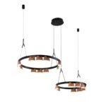 4266-21P, подвесная люстра, L875xW600xH400/1610, LEDx95W, 4085LM, 4000K, included