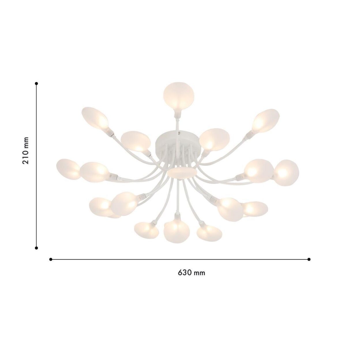4198-20C, потолочная люстра, D630xH210, 20xG4LEDx3W, 4000LM, 3000K, included — изображение 3