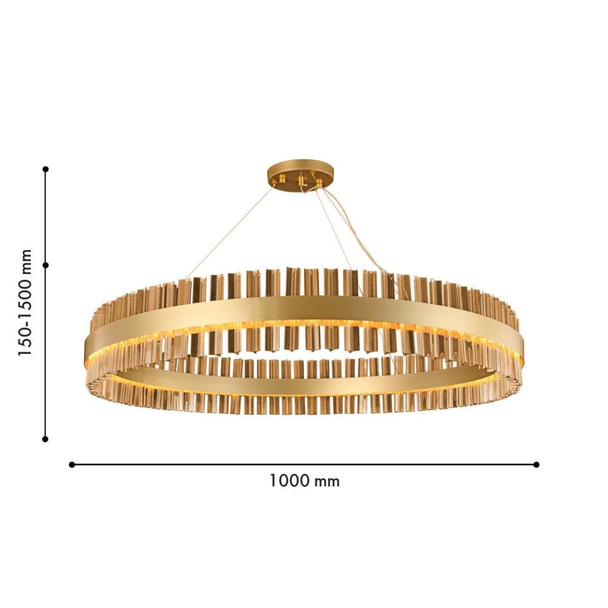 4263-10P, подвесная люстра, D1000xH150/1500, LEDx54W, 4320LM, 4000K, included — изображение 2