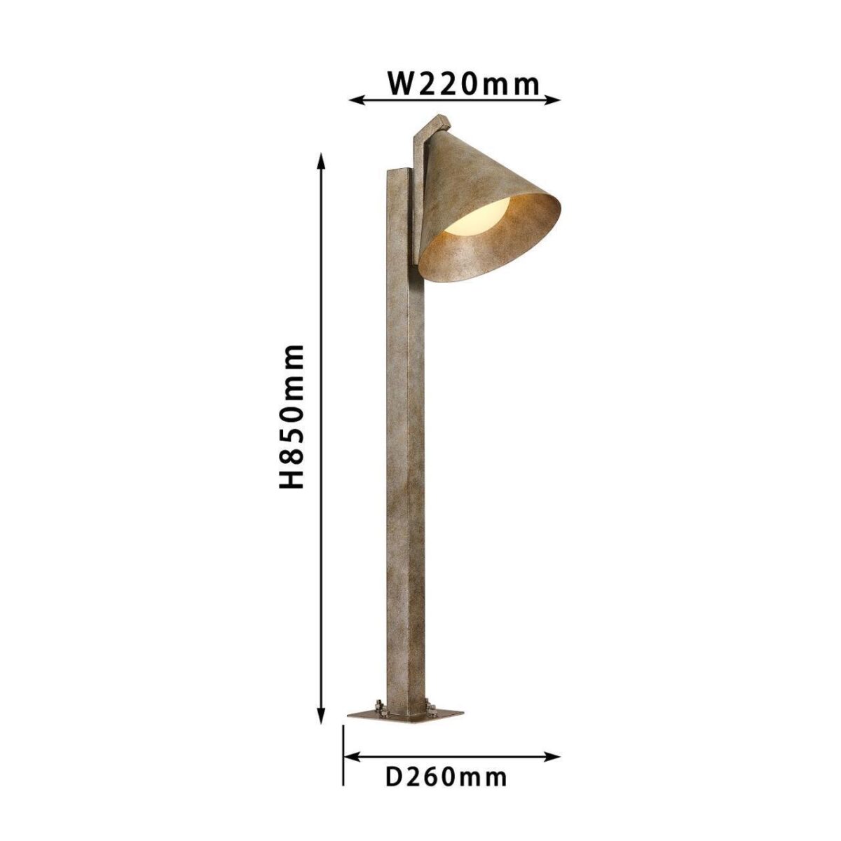 4132-1F, уличный светильник, L300xW220xH850, 1xE27x60W, IP44, excluded — изображение 3
