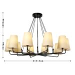 2364-10P, подвесная люстра, D1015xH240/1240, 10xE14x40W, excluded — изображение 3