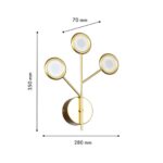 4253-3W, настенный светильник, D70xW280xH350, 3xLEDx3W, 765LM, 4000K, included — изображение 3