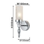 2813-1W, настенный светильник, D135xW100xH305, 1xE14x40W, excluded — изображение 3