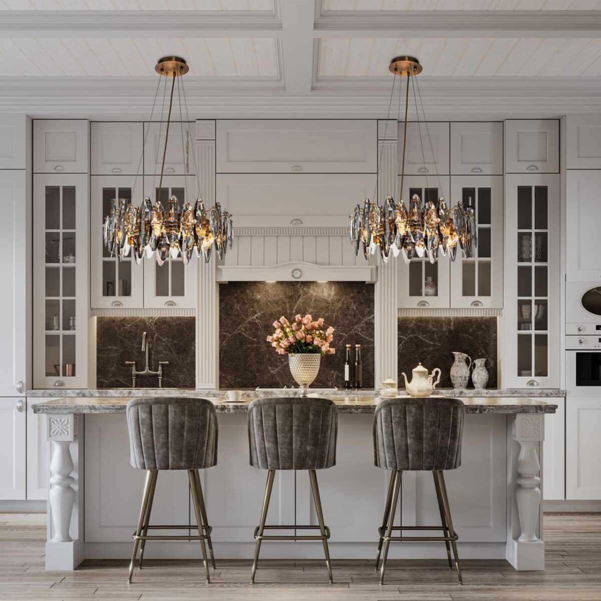 4303-8P, подвесная люстра, D500xH210/1100, 8xE14x40W, excluded — изображение 8