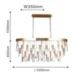 4199-15P, подвесная люстра, L1000xW350xH550/1440, 15xE14x40W, excluded — изображение 3