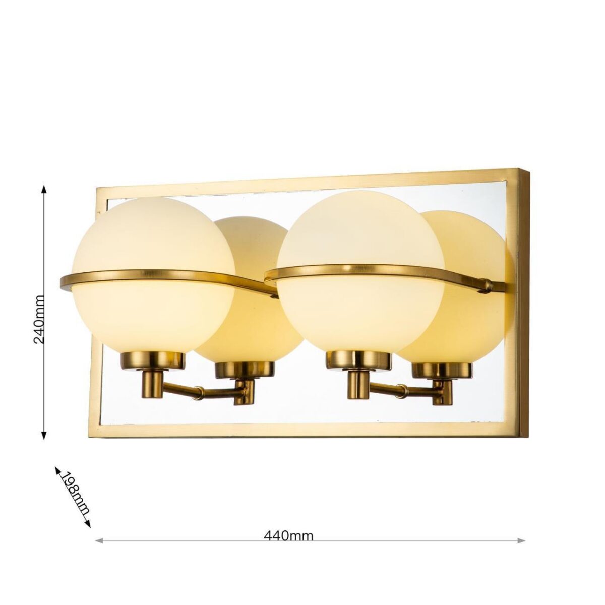 3013-2W, настенный светильник, D200xW440xH240, 2xG9x40W, excluded — изображение 3