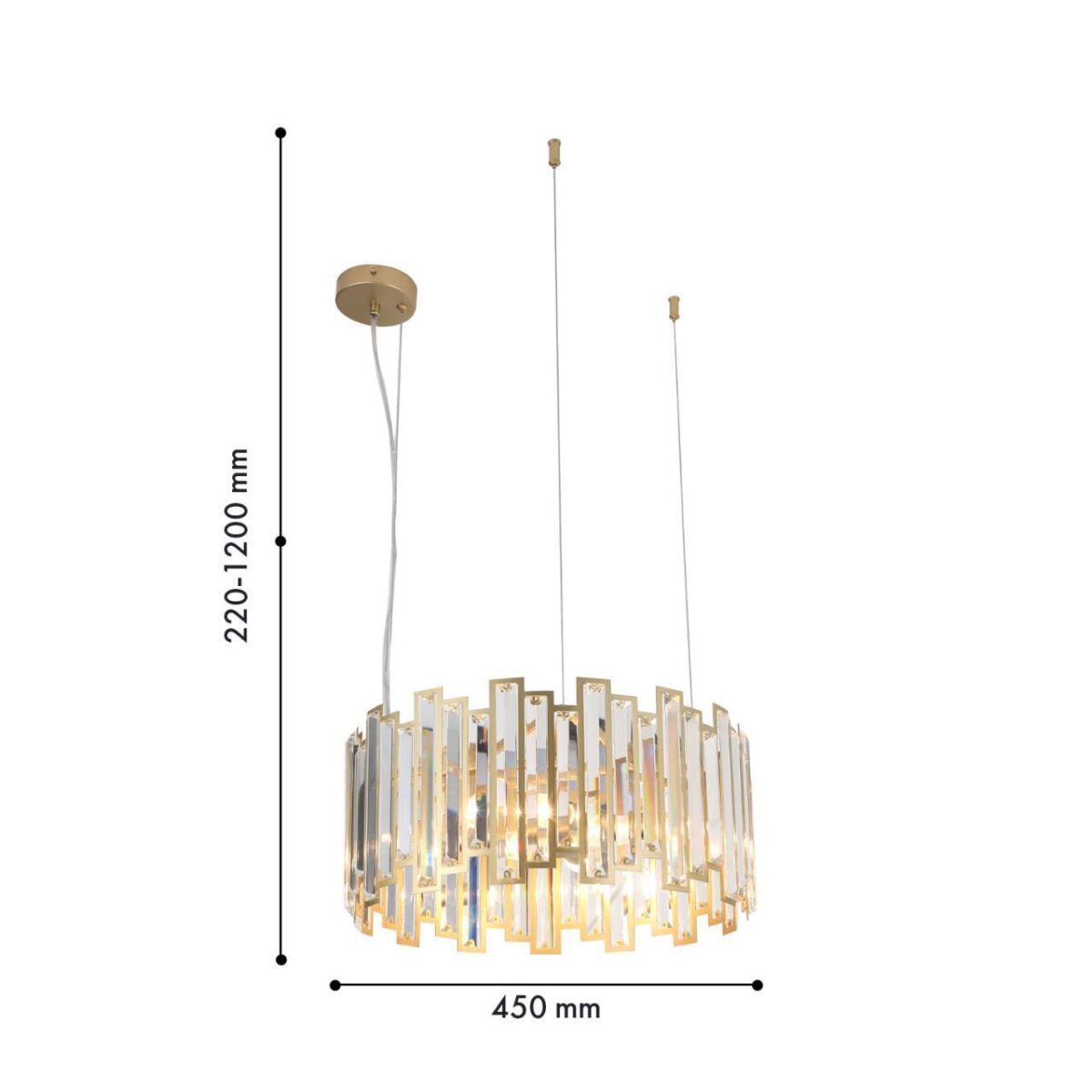 4484-4P, подвесная люстра, D450xH220/1200, 4xE14x60W, excluded — изображение 3