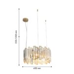 4484-4P, подвесная люстра, D450xH220/1200, 4xE14x60W, excluded — изображение 3