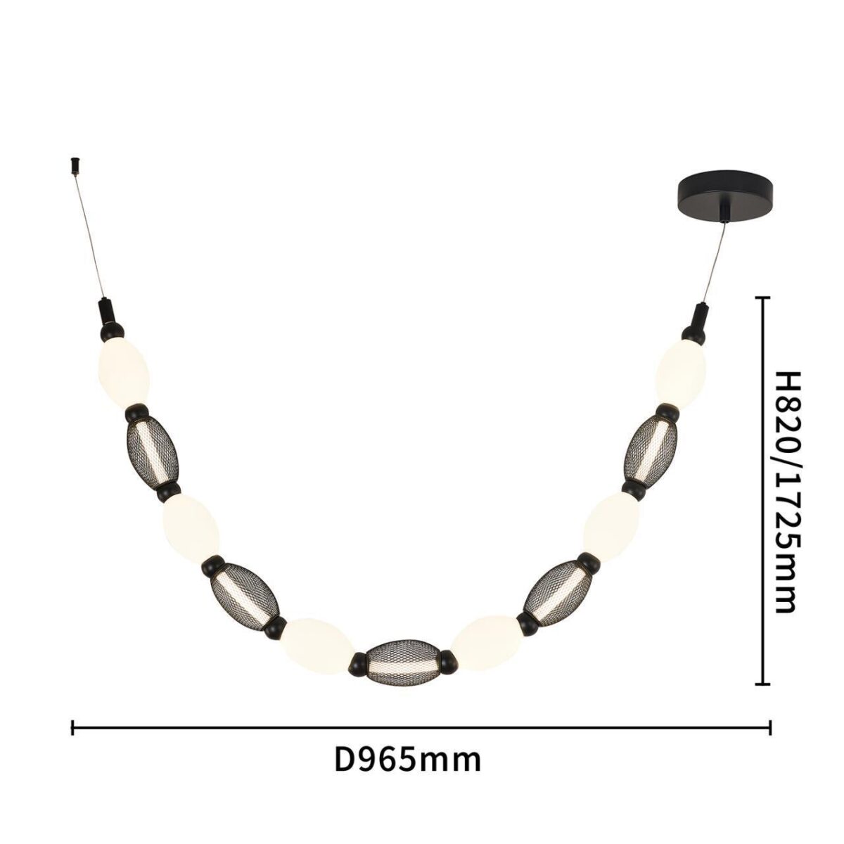 4560-1PC, подвесная/потолочная люстра, D160xH1780/2780 + D505xH890/1775 + D965xH820/1725, LEDx18W, 1080LM, 4000K, included — изображение 9