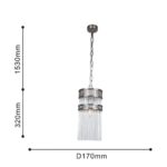 4201-1P, подвес, D170xH490/1850, 1xE14x40W, excluded — изображение 3