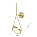 2776-1W, настенный светильник, D300xW260xH660, LEDx12W, 960LM, 3000K, included — изображение 3