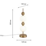 4088-2T, настольный светильник, D140xH530, 2xLEDx6W, 900LM, 4000K, included — изображение 3