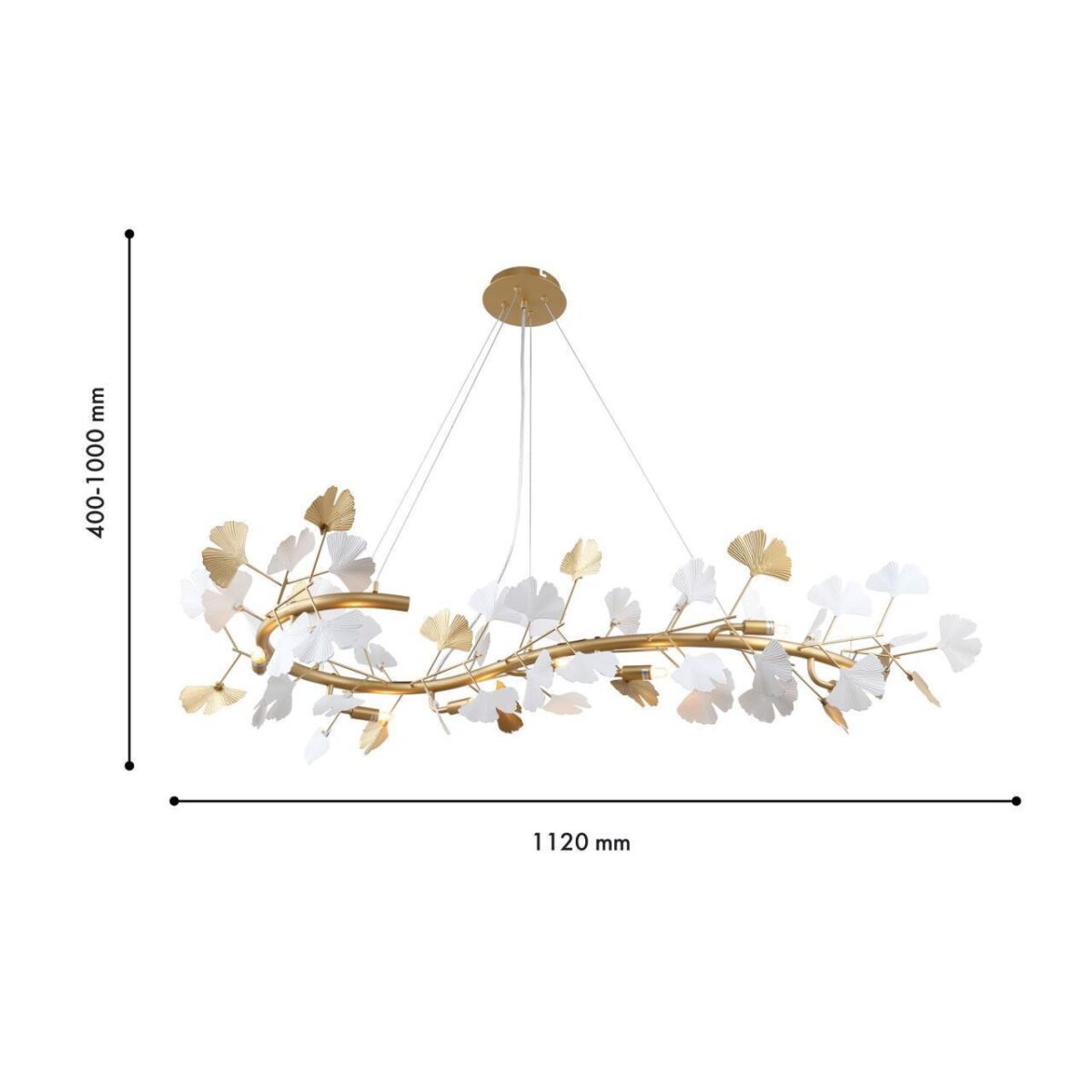 4080-8P, подвесная люстра, L1120xW560xH400/1000, 8xG9x40W, excluded — изображение 3