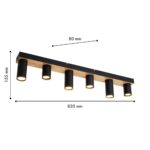 4431-6C, потолочный светильник, L820xW80xH155, 6xGU10x50W, excluded — изображение 3