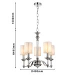 2930-5P, подвесная люстра, D490xH495/1525, 5xE14x40W, excluded — изображение 3