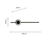 4163-1W, настенный светильник, D40xW120xH620, LEDx14W, 630LM, 4000K, included — изображение 3