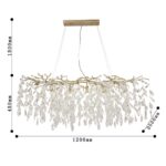 3056-10P, подвесная люстра, L1200xW500xH450/1950, 10xE14x40W, excluded — изображение 3