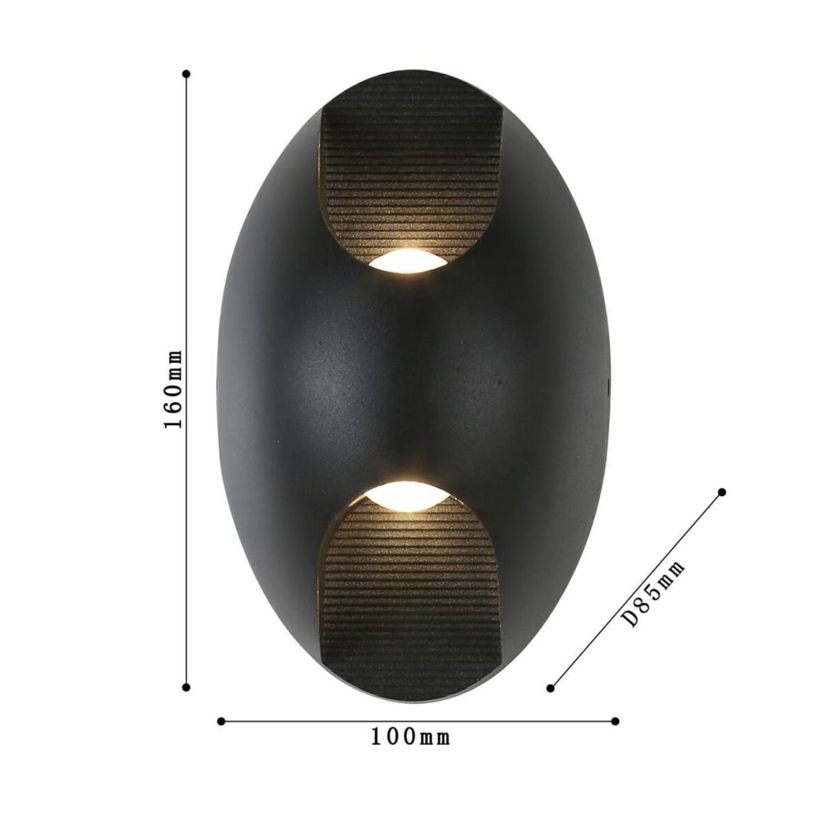 2685-2W, уличный светильник, D85xW100xH160, 2xLEDx3W, 480LM, 3000K, IP54, included — изображение 3