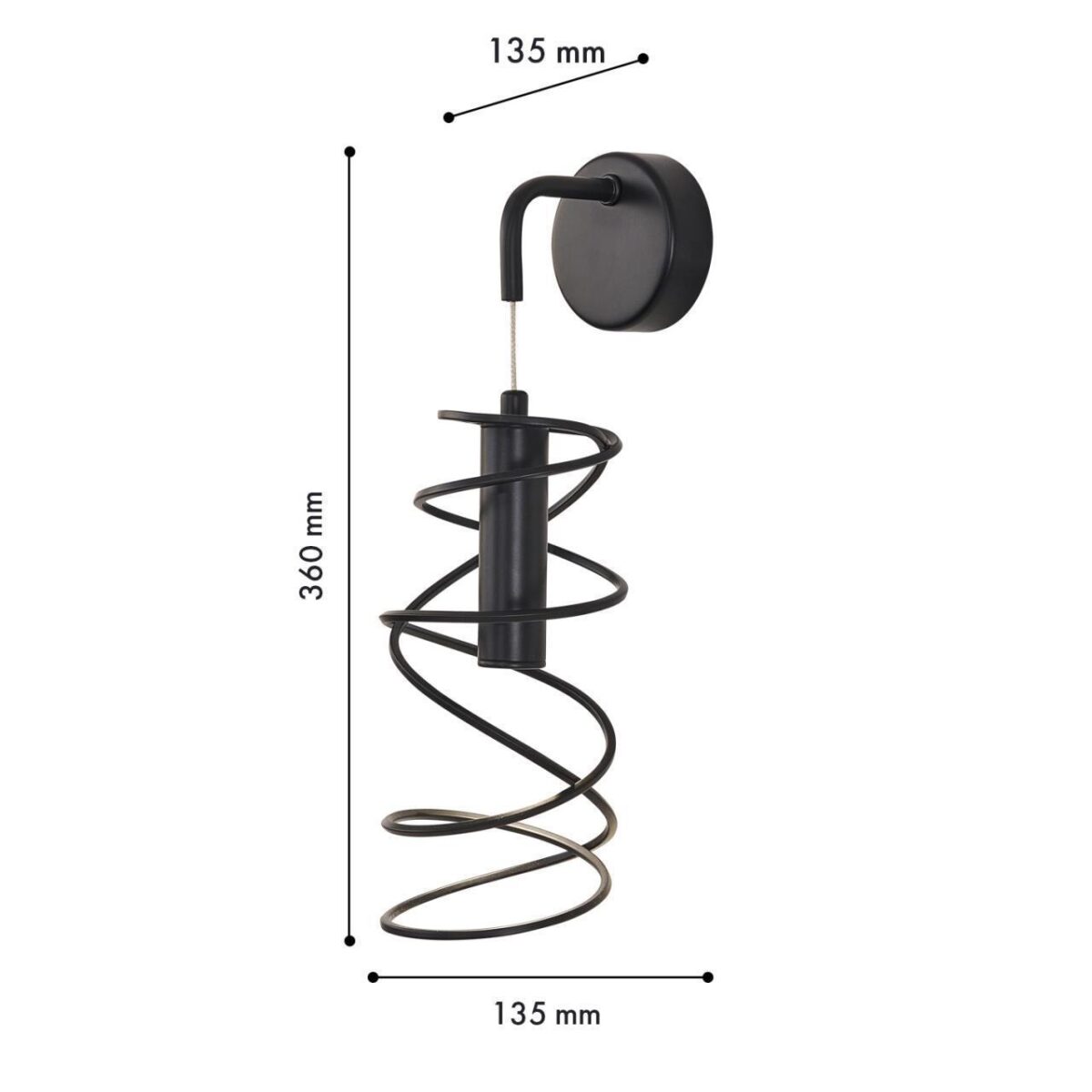 4555-1W, настенный светильник, D135xW135xH360, LEDx5W, 315LM, 4000K, included — изображение 3
