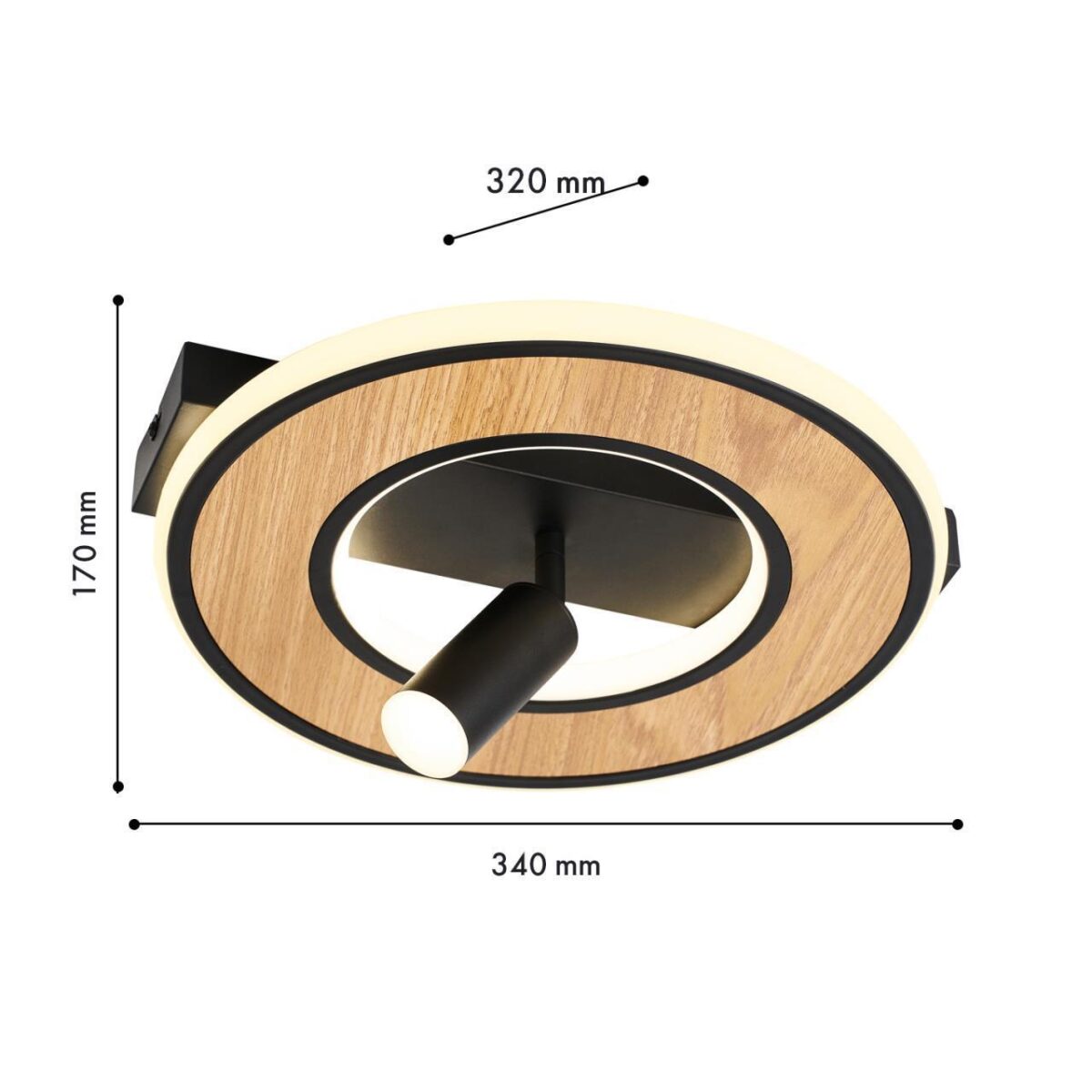 4438-1C, потолочный светильник, L340xW320xH170, LEDx24W, 2500LM, 4000K, included — изображение 3