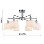 2611-6P, потолочная люстра, D650xH340, 6xE14x40W, excluded — изображение 3