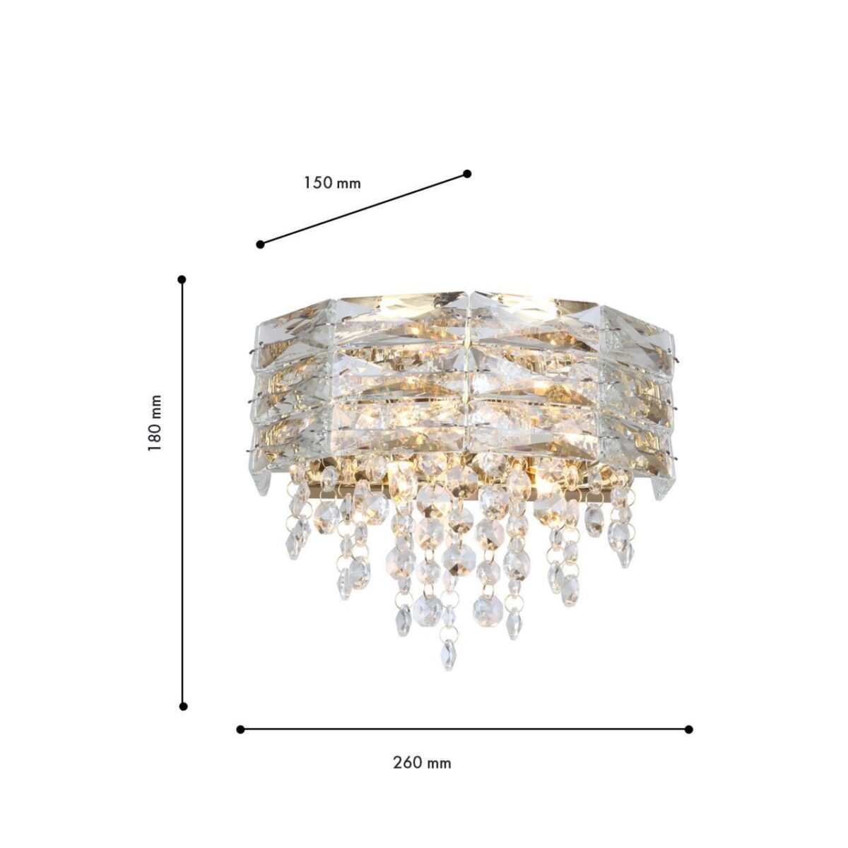 4251-2W, настенный светильник, D150xW260xH180, 2xG9x40W, excluded — изображение 3