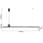 4060-2P, подвесная люстра, L1180xW45xH100/1600, LEDx47W, 3760LM, 4000K, included — изображение 3