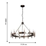 1144-15P, люстра подвесная, D1124xH2150, 15xE14x60W, excluded — изображение 2