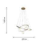 4185-6P, подвесная люстра, D600xH150/1200, 4xG9LEDx10W, excluded + LEDx70W + LEDx20W, 4725LM, 3000-6000K, included, remote control — изображение 3