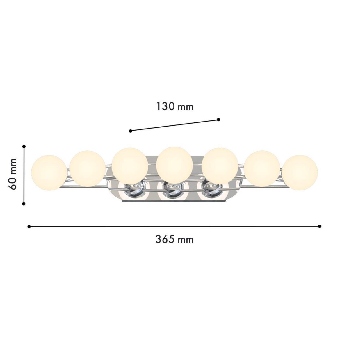 4589-4W, настенный светильник, D130xW365xH60, LEDx10.8W, 850LM, 4000K, included — изображение 2