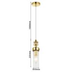 2820-1P, подвес, D100xH235/1270, 1xE14x40W, excluded — изображение 3