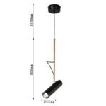 2107-1P, подвес, D55xH500/1500, 1xLEDx5W, 400LM, 3000K, included — изображение 3