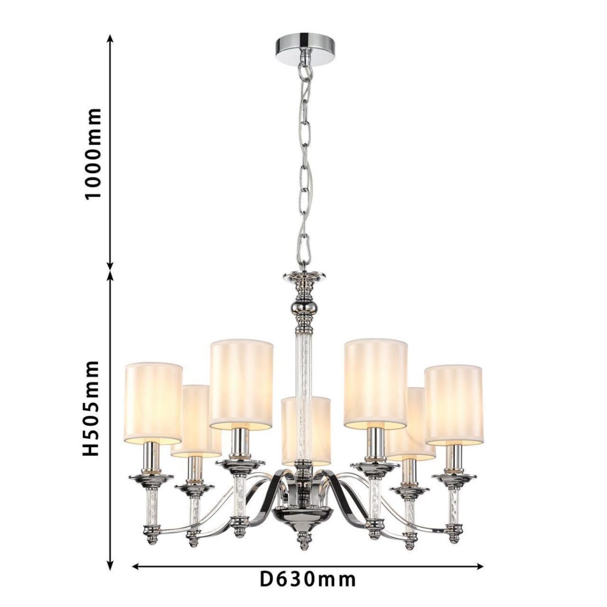 2930-7P, подвесная люстра, D630xH505/1590, 7xE14x40W, excluded — изображение 3
