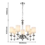 2930-7P, подвесная люстра, D630xH505/1590, 7xE14x40W, excluded — изображение 3