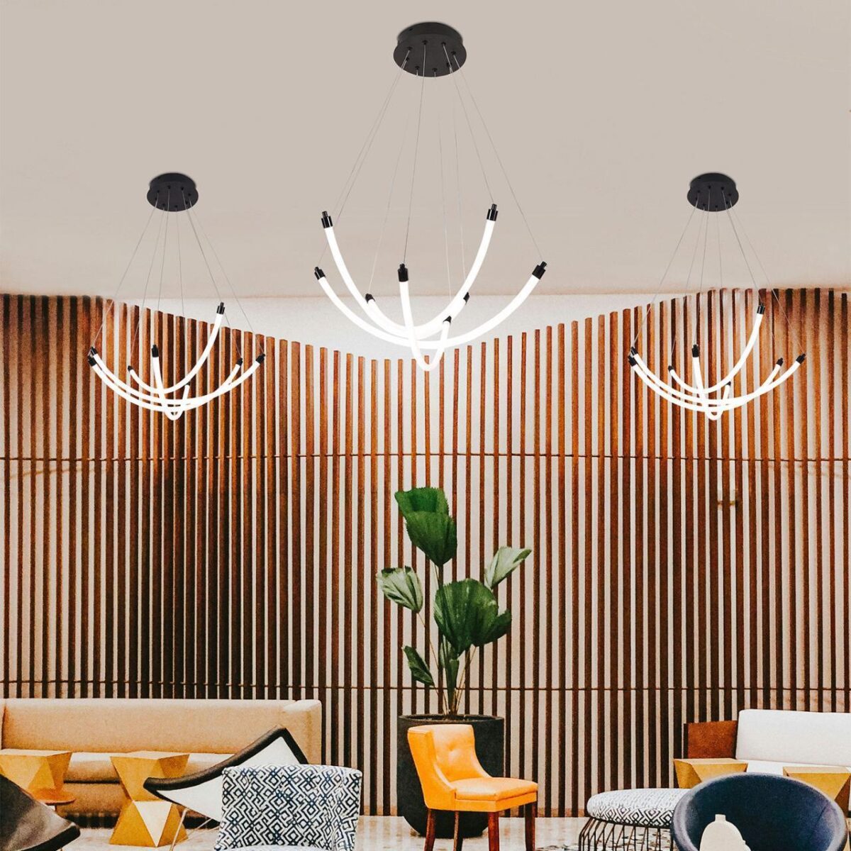 4468-3P, подвесная люстра, D520xH1000/1800, LEDx22W, 1880LM, 3000-6500K, included, remote control — изображение 4