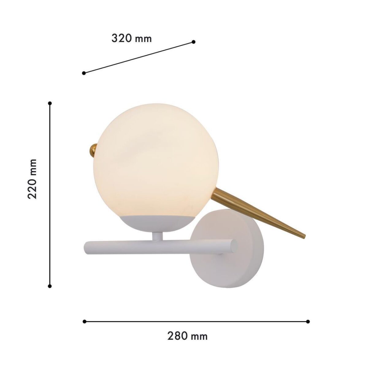 4107-1W, настенный светильник, D320xW150xH220, 1xE27x60W, excluded — изображение 3