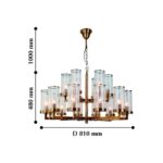 2060-18P, люстра подвесная, D810xH480/1480, 18xE14x40W, excluded — изображение 4