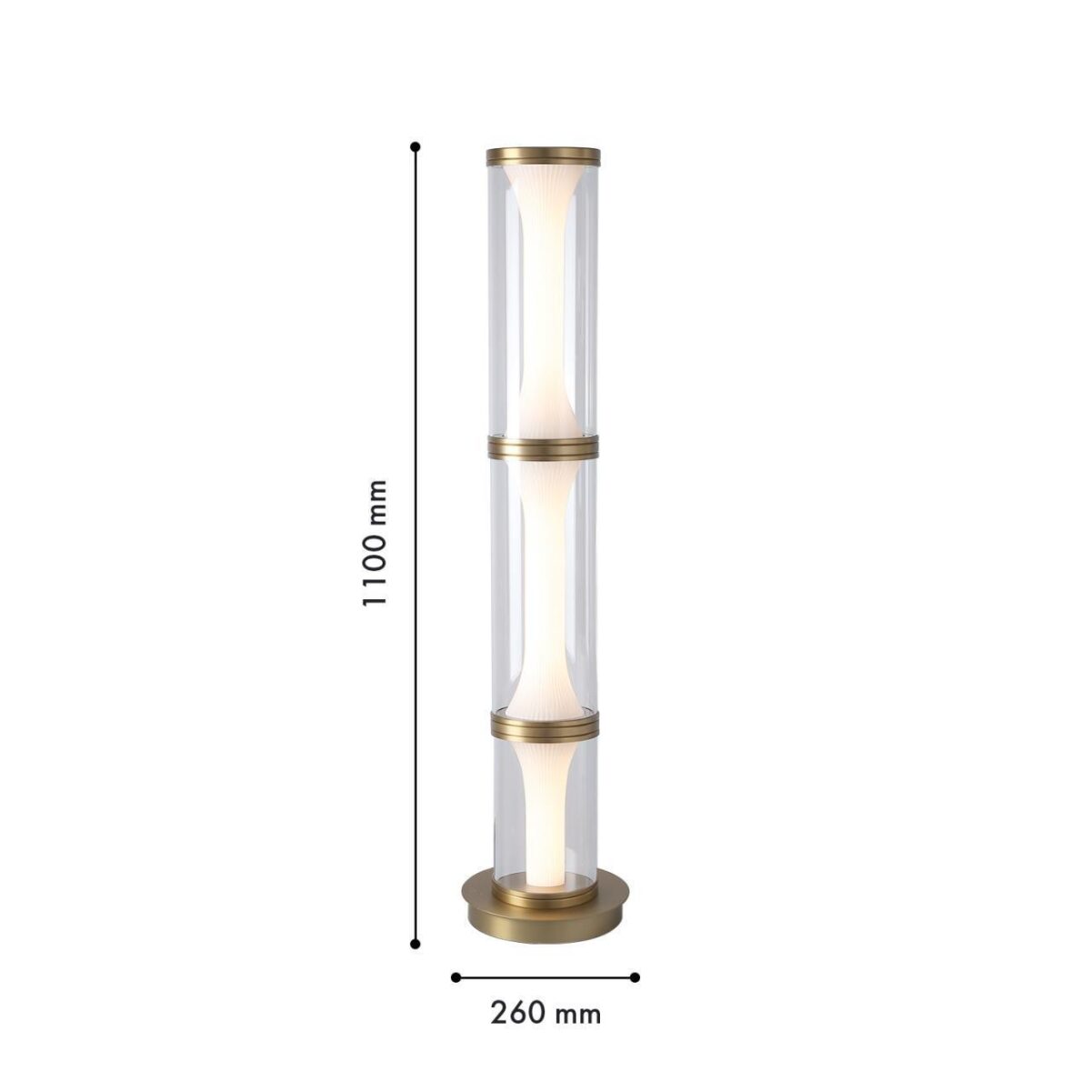 4244-1F, напольный светильник, D260xH1100, LEDx28W, 730LM, 4000K, included, switch — изображение 2