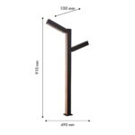 4388-2F, уличный светильник, L490xW100xH910, LEDx12W, 1050LM, 3000K, IP54, included — изображение 3