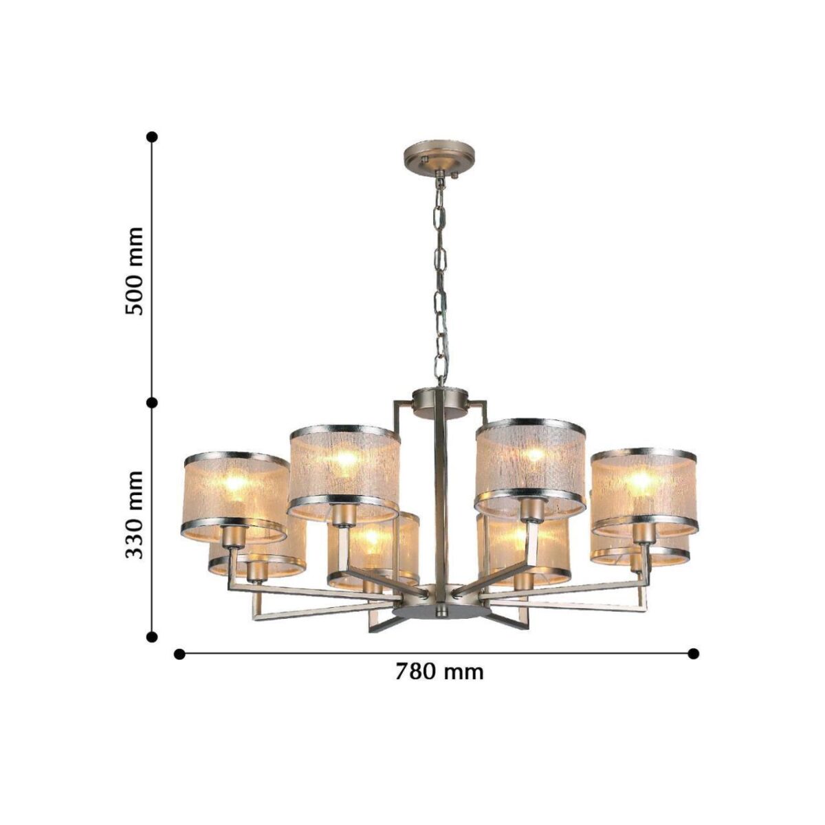 2487-8P, люстра, D780xH330/830, 8xE14x40W, excluded — изображение 3
