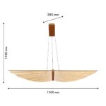 4380-1P, подвесная люстра, L1500xW380xH1980, LEDx120W, 7200LM, 4000K, CRI>90, included — изображение 2