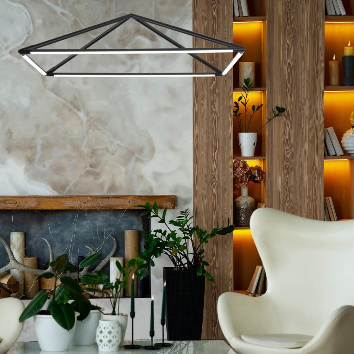 4573-2P, подвесная люстра, L1200xW800xH1880, LEDx52W, 3380LM, 4000K, included — изображение 6