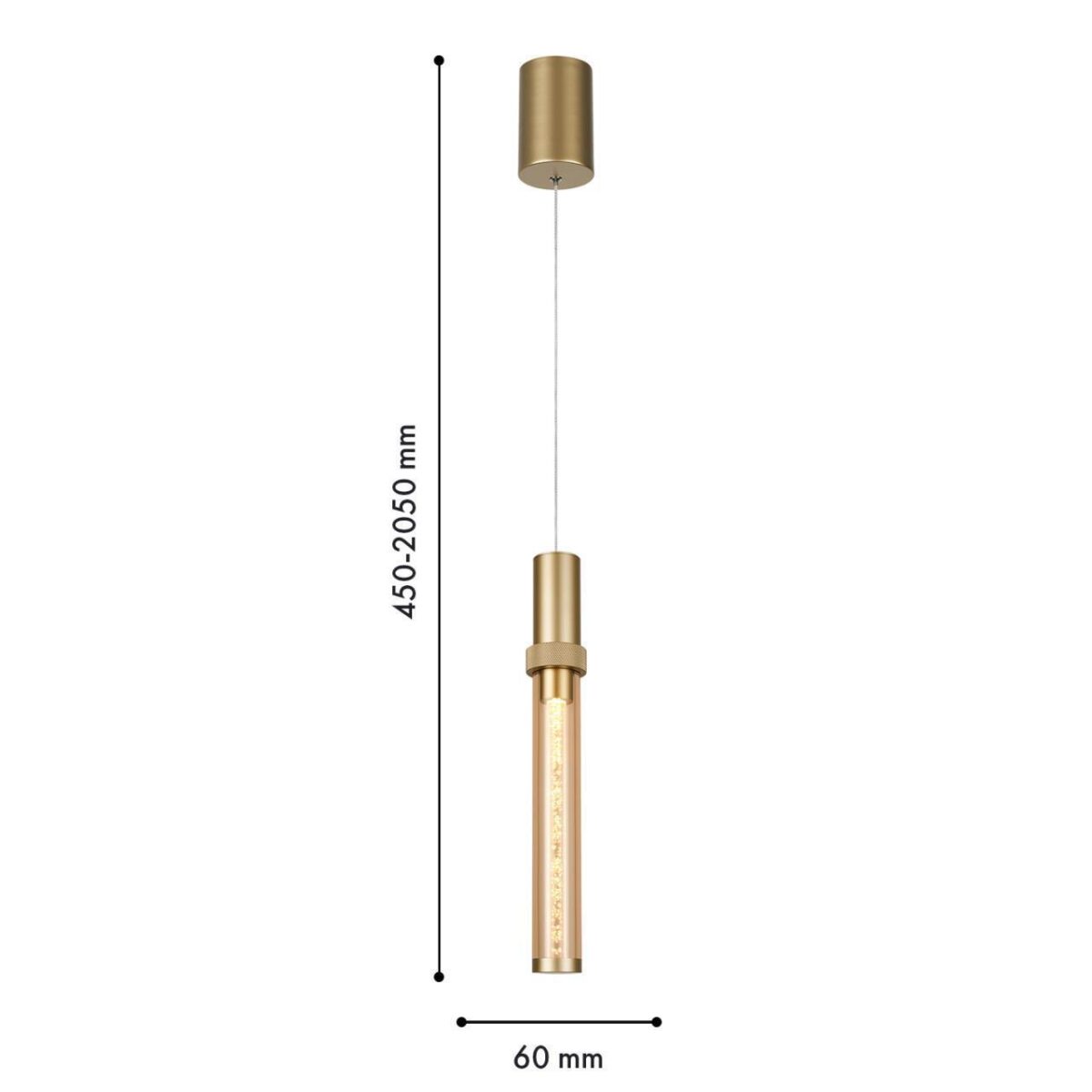 4718-1P, подвес, D50xH450/2050, LEDx7W, 350LM, 4000K, included — изображение 3