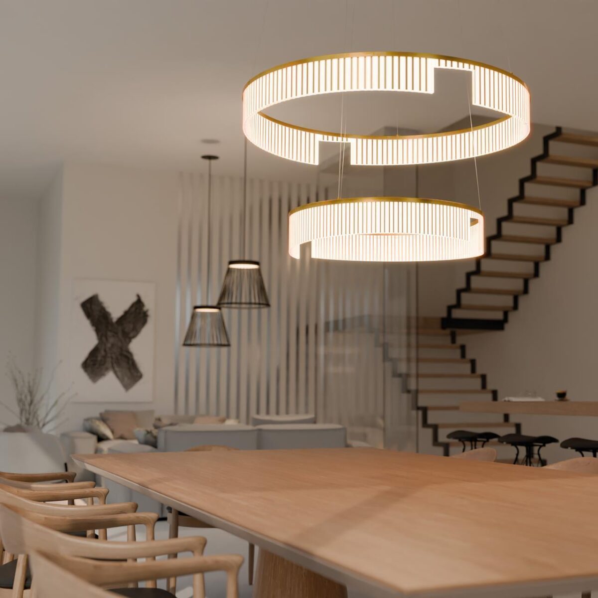 4678-6P, подвесная люстра, D600xH505/1500, LEDx50W, 3100LM, 3000K, IP20, included — изображение 4